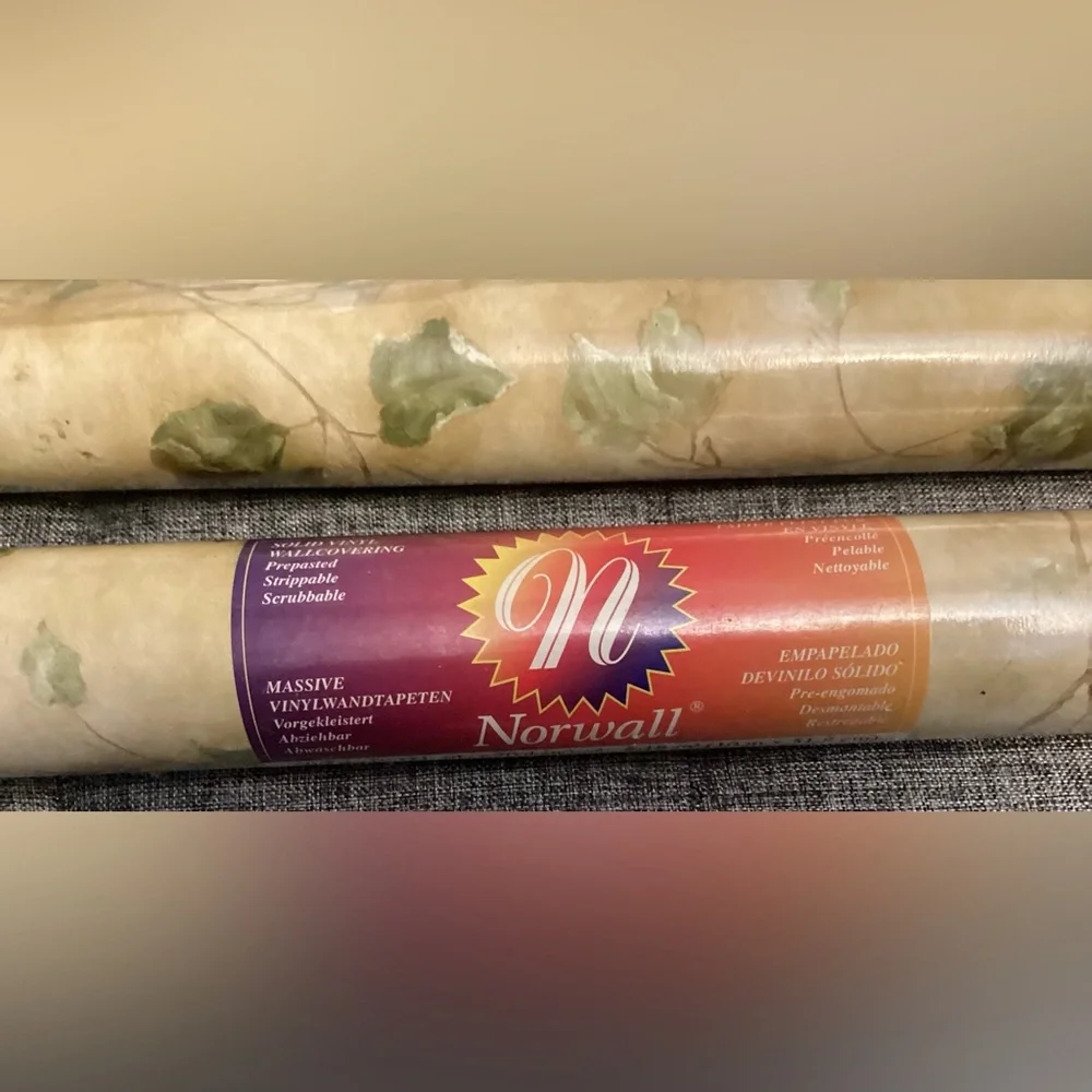 Norwall Wall Coverings Leaf Print KA23667 Lot 2A Vinyl Wallpaper 2 Rolls